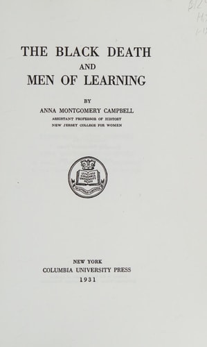 The Black Death and Men of Learning