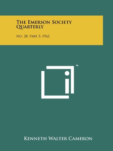 The Emerson Society Quarterly No. 28, Part 3, 1962