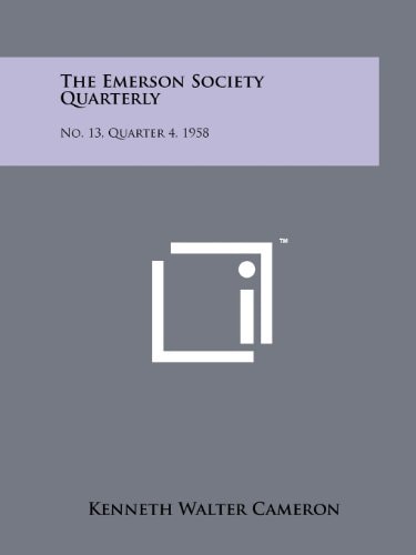 The Emerson Society Quarterly No. 13, Quarter 4, 1958