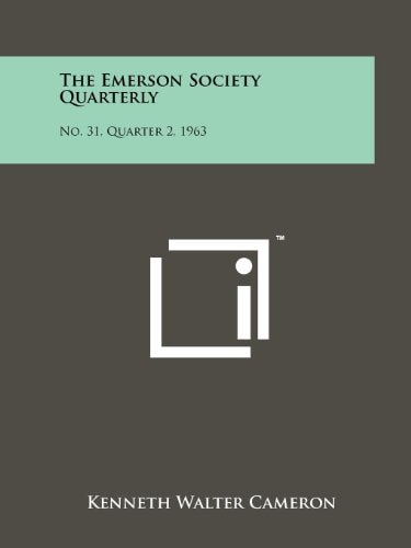 The Emerson Society Quarterly No. 31, Quarter 2, 1963