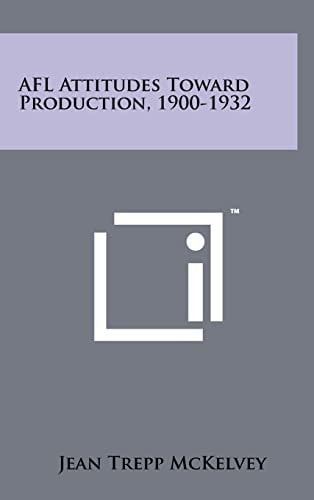 Afl Attitudes Toward Production, 1900-1932