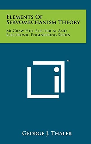 Elements Of Servomechanism Theory McGraw Hill Electrical And Electronic Engineering Series