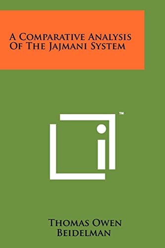 A Comparative Analysis of the Jajmani System