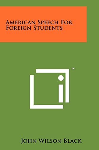 American Speech for Foreign Students