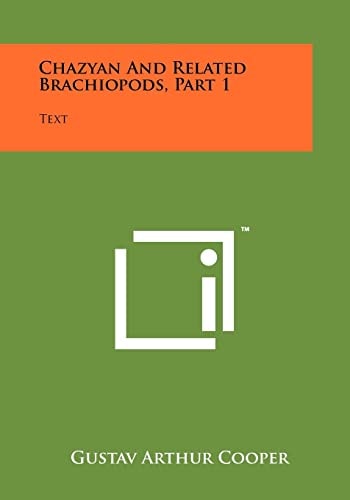 Chazyan and Related Brachiopods, Part 1 Text