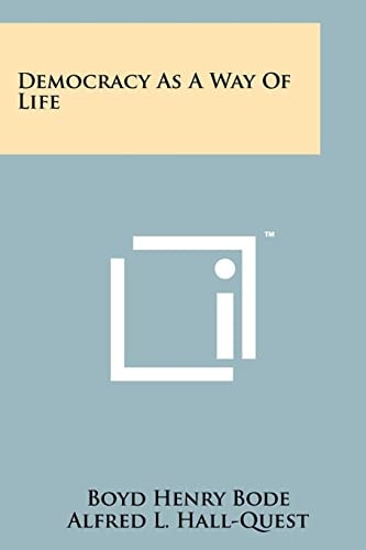 Democracy as a Way of Life