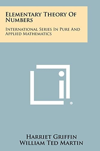 Elementary Theory of Numbers International Series in Pure and Applied Mathematics