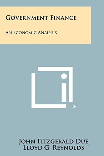 Government Finance An Economic Analysis