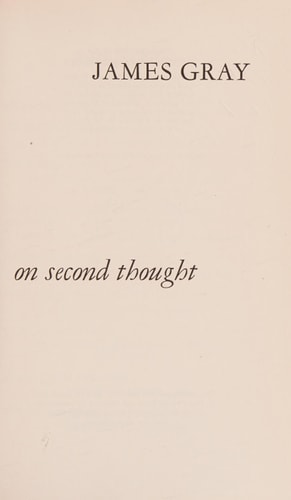 On Second Thought