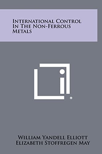 International Control In The Non-Ferrous Metals