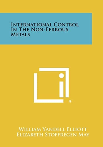 International Control In The Non-Ferrous Metals