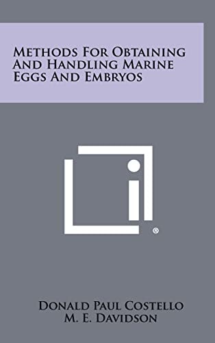 Methods For Obtaining And Handling Marine Eggs And Embryos