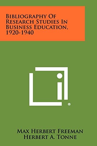Bibliography Of Research Studies In Business Education, 1920-1940