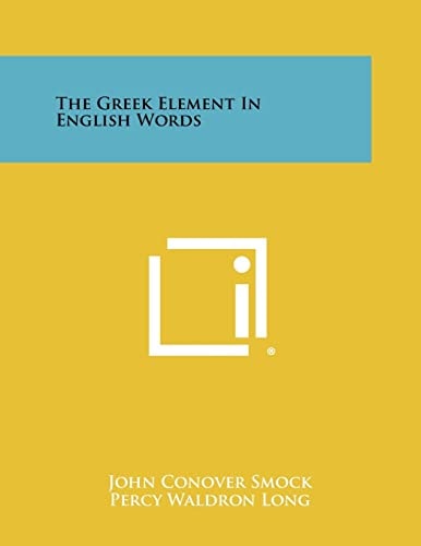 The Greek Element In English Words