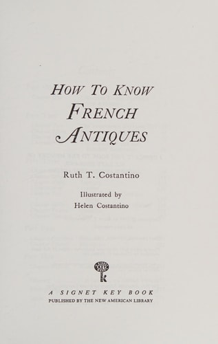 How To Know French Antiques