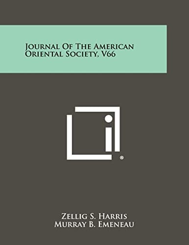 Journal of the American Oriental Society, V66