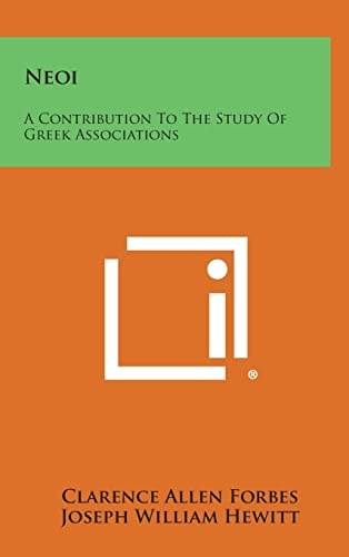 Neoi A Contribution to the Study of Greek Associations