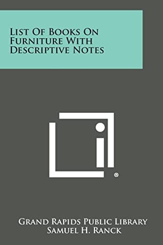 List of Books on Furniture with Descriptive Notes