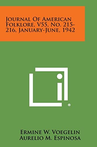 Journal of American Folklore, V55, No. 215-216, January-June, 1942