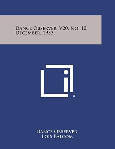 Dance Observer, V20, No. 10, December, 1953