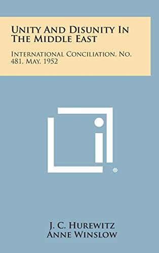 Unity and Disunity in the Middle East International Conciliation, No. 481, May, 1952