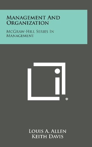 Management and Organization McGraw-Hill Series in Management