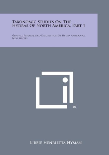 Taxonomic Studies on the Hydras of North America, Part 1 General Remarks and Description of Hydra Americana, New Species