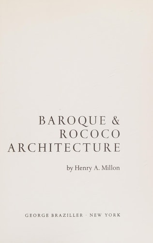 Baroque and Rococo Architecture