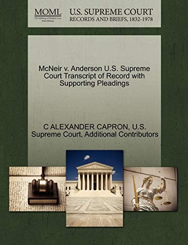 McNeir v. Anderson U.S. Supreme Court Transcript of Record with Supporting Pleadings