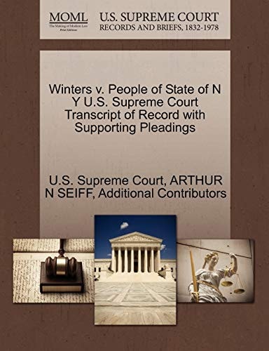 Winters v. People of State of N Y U.S. Supreme Court Transcript of Record with Supporting Pleadings