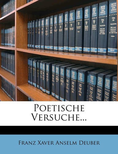Poetische Versuche... (English and German Edition)