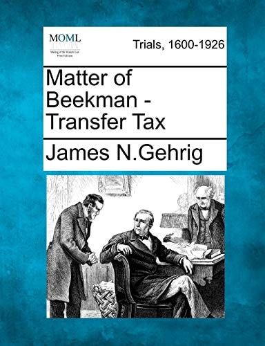 Matter of Beekman - Transfer Tax