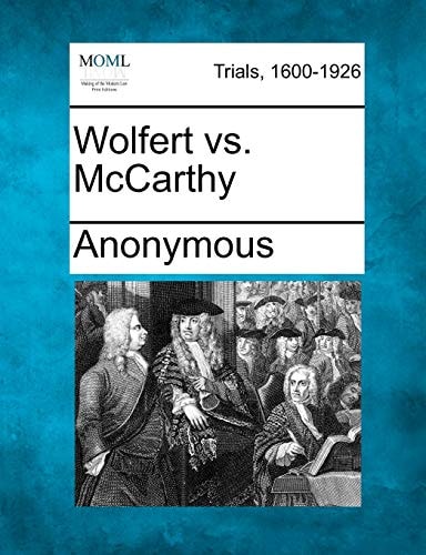 Wolfert vs. McCarthy