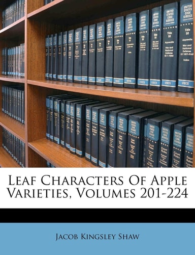 Leaf Characters Of Apple Varieties, Volumes 201-224
