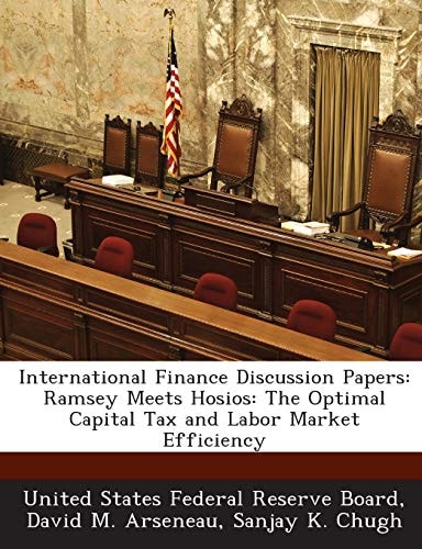 International Finance Discussion Papers: Ramsey Meets Hosios: The Optimal Capital Tax and Labor Market Efficiency