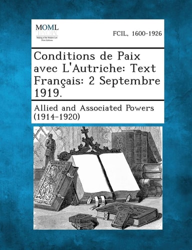Conditions de Paix Avec L'Autriche Text Français