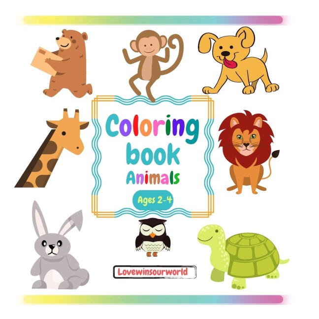 Coloring book Animals: Coloring books for kids | Coloring book for toddlers 2-4 years | Toddler coloring book | Animal coloring book | Coloring books | 52 pages | 8.5x8.5