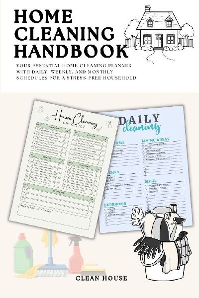 Home Cleaning Handbook: Your Essential Home Cleaning Planner with Daily, Weekly, and Monthly Schedules for a Stress-Free Household