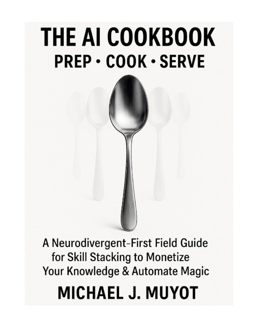 THE AI COOKBOOK: Prep. Cook. Serve.: A Neurodivergent-First Field Guide for Skill Stacking to Monetize Your Knowledge & Automate Magic