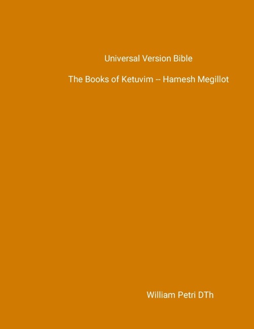 UVB -- The Books of Ketuvim: Hamesh Megillot
