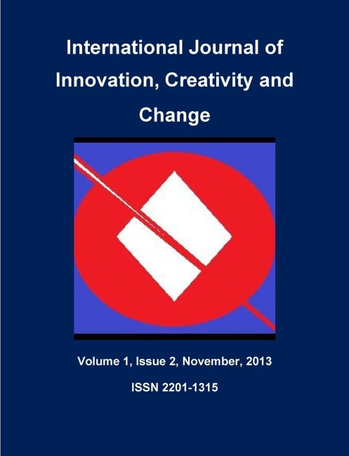 International Journal of Innovation, Creativity and CHange, Volume 1, Issue 2, November 2013