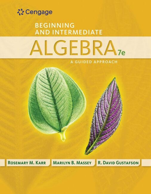 Bundle: Beginning and Intermediate Algebra: A Guided Approach, 7th + Webassign Printed Access Card for Karr/Massey/Gustafson's Beginning and Intermedi