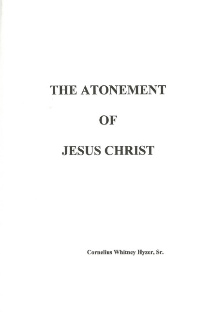 The Atonement of Jesus Christ