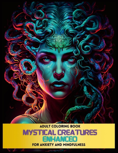 Mystical Creatures Enhanced: An Adult Coloring Book for Anxiety and Mindfulness