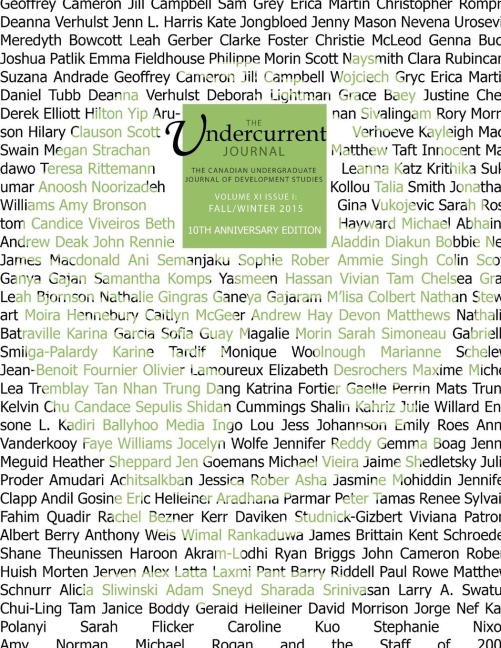 Undercurrent Journal: Vol. 11, Issue 1 (Winter 2015) [B&W]