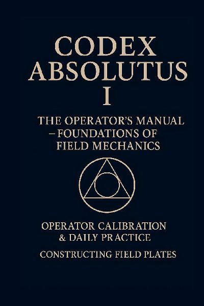 CODEX ABSOLUTUS I - THE OPERATORS MANUAL: THE OPERATORS MANUAL