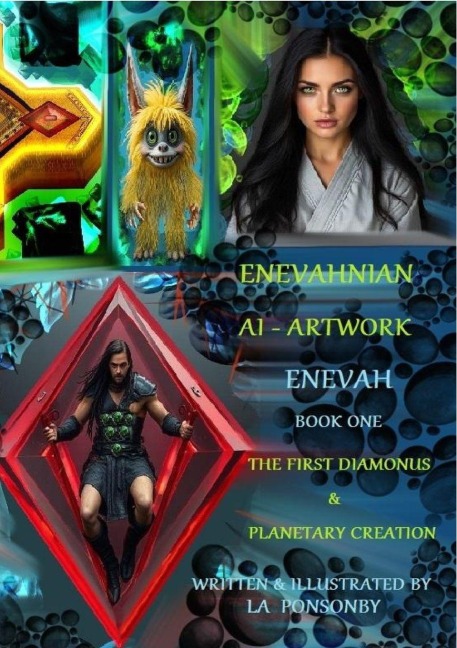 Enevahnian Artwork - AI Enevah - Book One - The First Diamonus & Planetary Creation: ENEVAH - BOOK ONE - THE FIRST DIAMONUS & PLANETARY CREATION - softcover