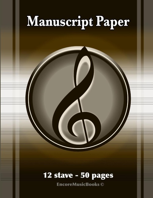 Manuscript Paper (50 Pages - 12 Stave)
