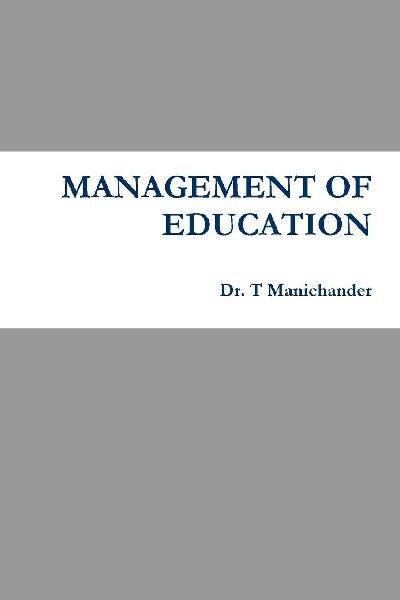 MANAGEMENT OF EDUCATION