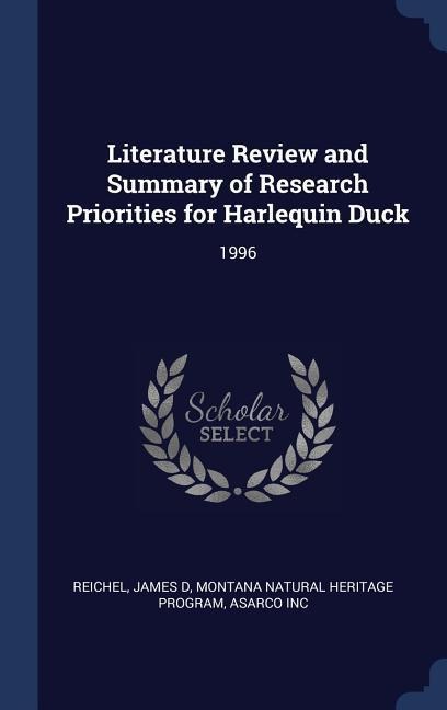 Literature Review and Summary of Research Priorities for Harlequin Duck: 1996